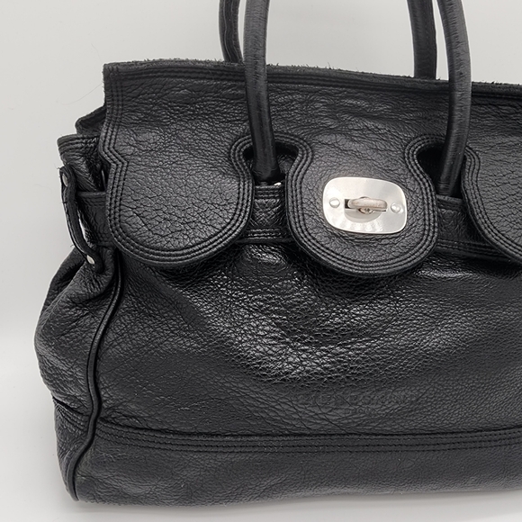 LIEBESKIND BERLIN Vintage Y2K Leather Black Handbag Satchel Large - Picture 5 of 16